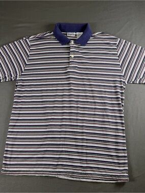 Basic Editions Striped Men’s Polo Vintage Y2K